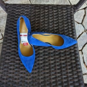 Nine west blue suede pumps NWT